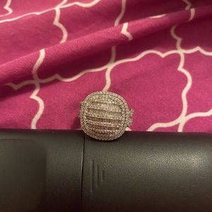 10k 20mm Cuban real diamond ring size 10